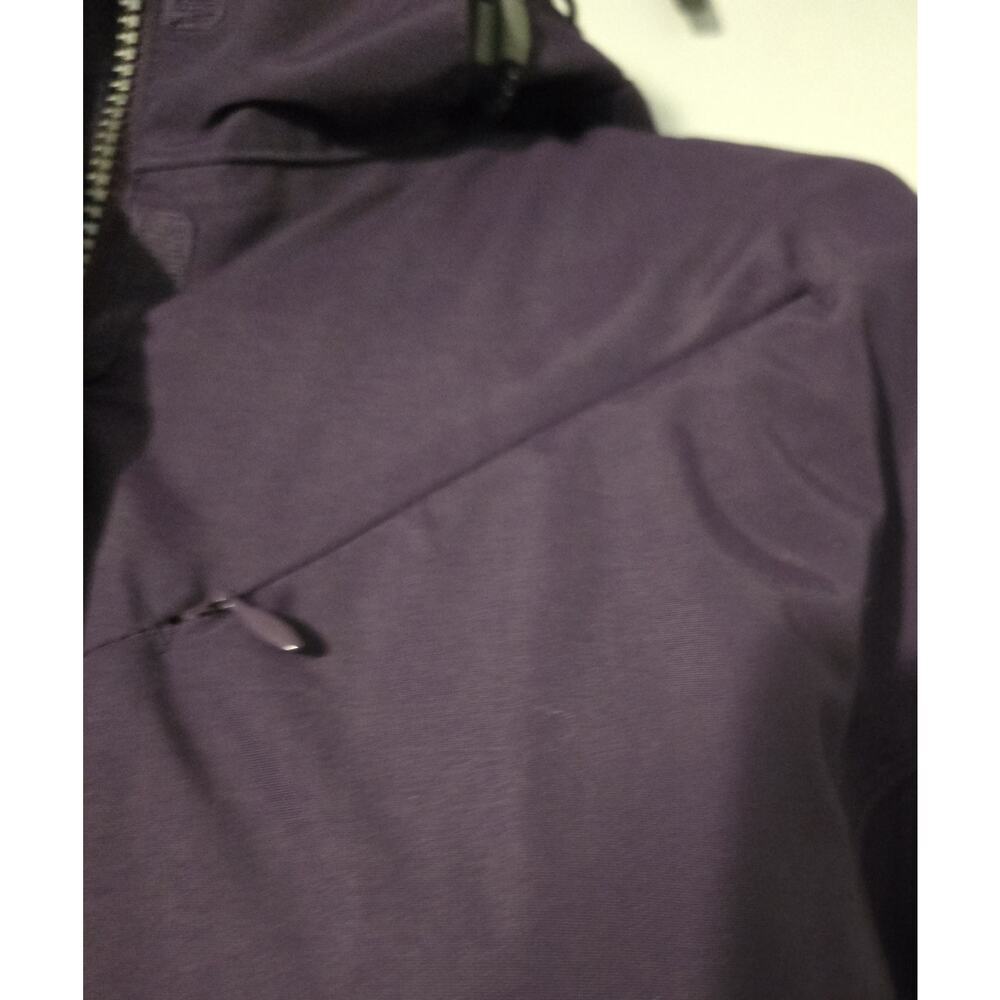 Lands' End Squall Breathable Waterproof Zip Parka Purple Hooded SZ L-Tall/14-16 - Picture 6 of 11